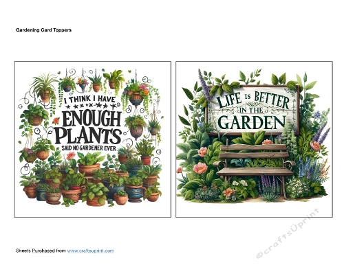 Gardening Card Toppers