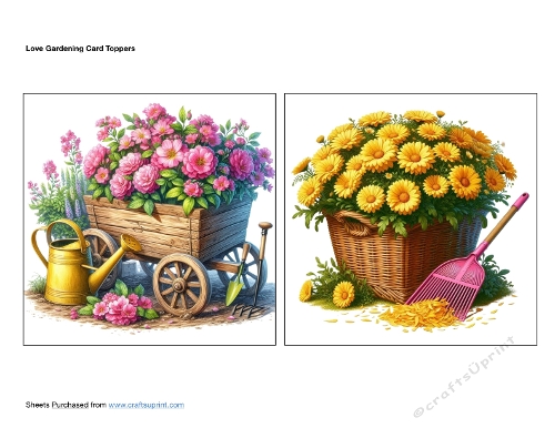 Love Gardening Card Toppers