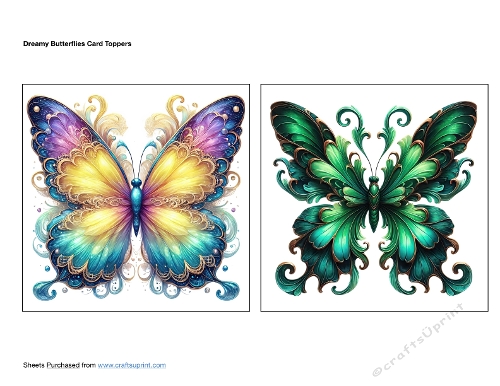 Dreamy Butterflies Card Toppers