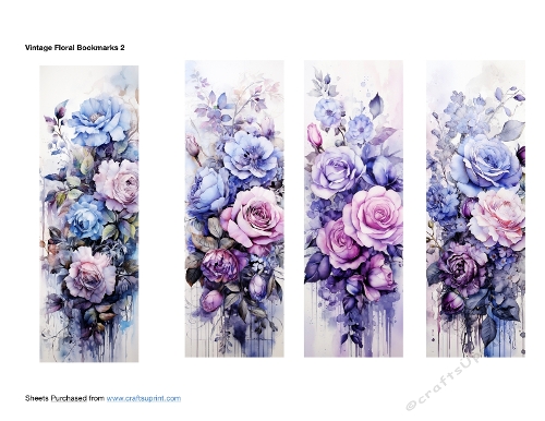 Vintage Floral Bookmarks 