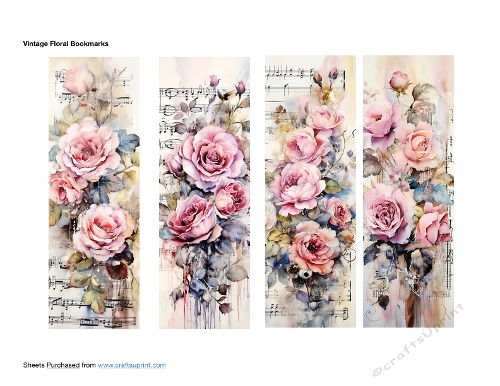 Vintage Floral Bookmarks 