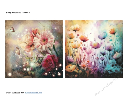 Spring Floral Card Toppers