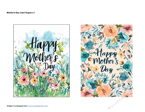 Mothers Day Card Toppers
