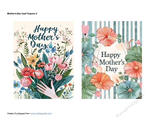 Mothers Day Card Toppers