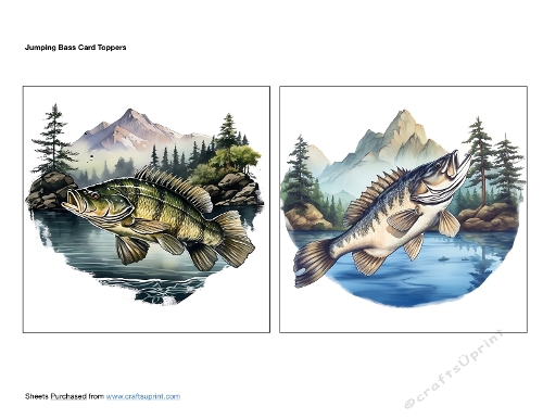 Jumping Bass Card Toppers