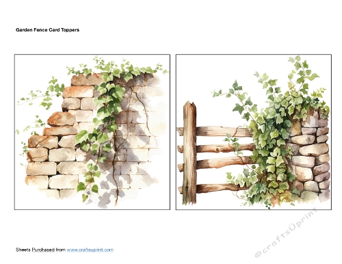 Garden Fence Card Toppers