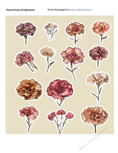 Flower Fussy Cut Ephemera