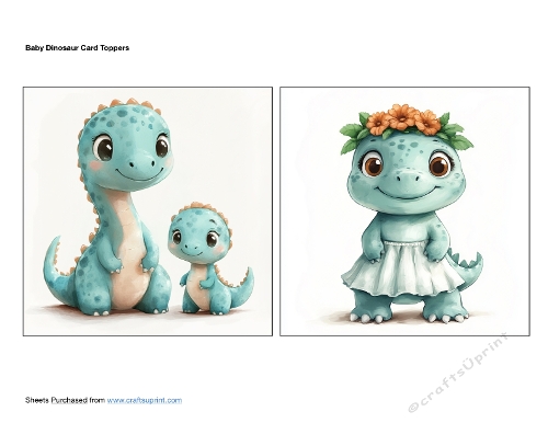 Baby Dinosaur Card Toppers