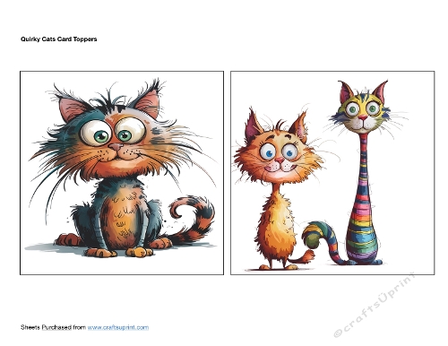 Quirky Cats Card Toppers