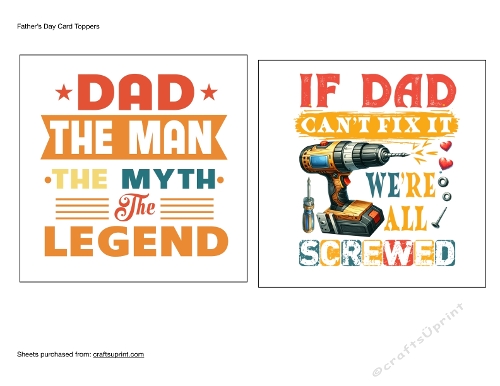 Fathers Day Card Toppers
