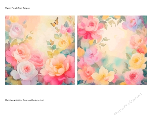 Pastel Floral Card Toppers