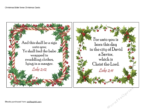 Christmas Bible Verse Christmas Cards