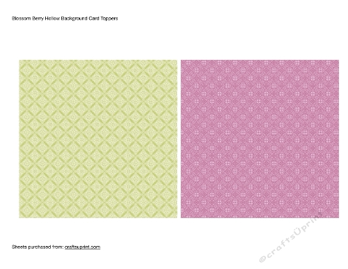 Blossom Berry Hollow Background Card Toppers