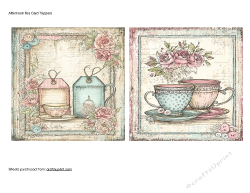Afternoon Tea Card Toppers