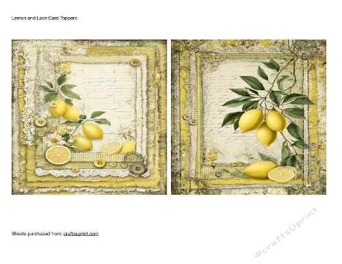 Lemon and Lace Card Toppers