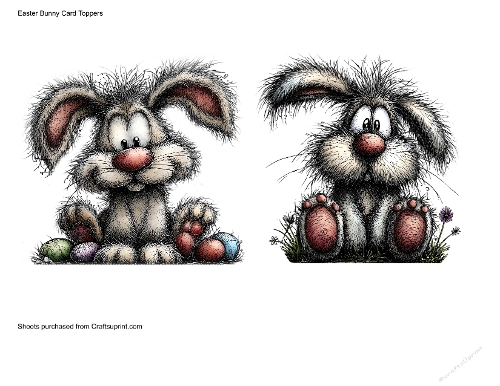 Easter Bunny Card Toppers