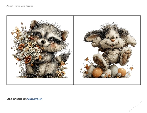 Animal Friends Card Toppers