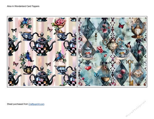 Alice in Wonderland Card Toppers