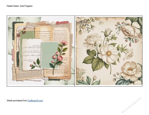 Pastel Green  Card Toppers