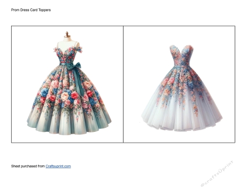 Prom Dress Card Toppers