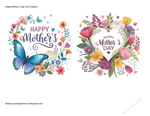 Happy Mothers Day Card Toppers