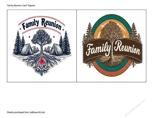 Family Reunion Card Toppers