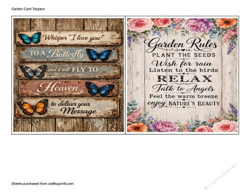 Garden Card Toppers