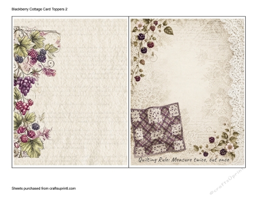Blackberry Cottage Card Toppers 2