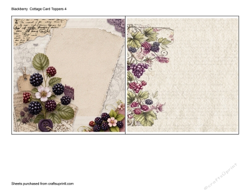 Blackberry  Cottage Card Toppers 4
