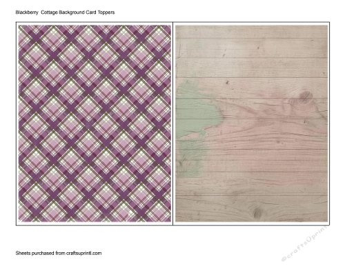 Blackberry  Cottage Background Card Toppers