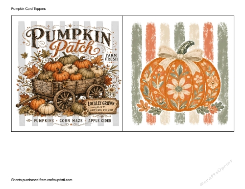 Pumpkin Card Toppers