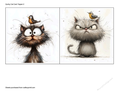 Quirky Cats Card Toppers 2