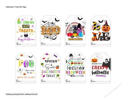 Halloween Treat Gift Tags