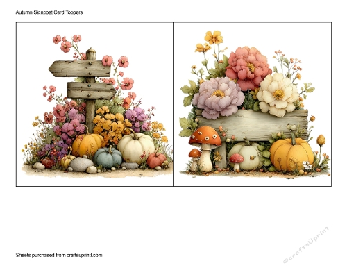 Autumn Signpost Card Toppers