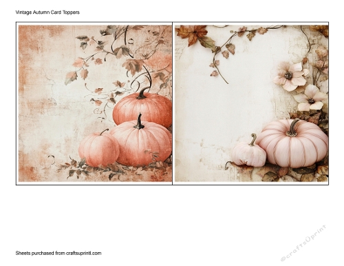 Vintage Autumn Card Toppers