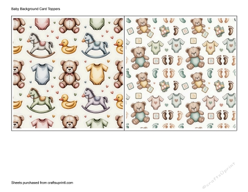 Baby Background Card Toppers