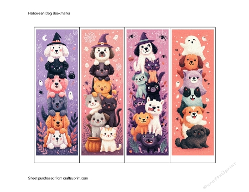 Halloween Dog Bookmarks