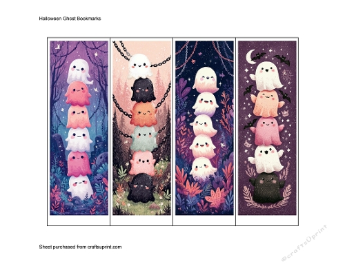 Halloween Ghost Bookmarks