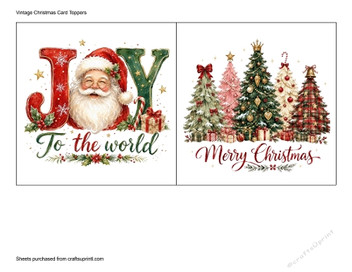 Vintage Christmas Card Toppers