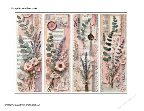 Vintage Botanical Bookmarks