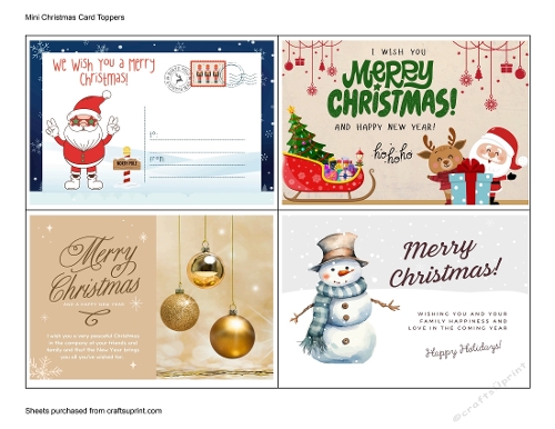 Mini Christmas Card Toppers