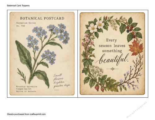 Botanical Card Toppers