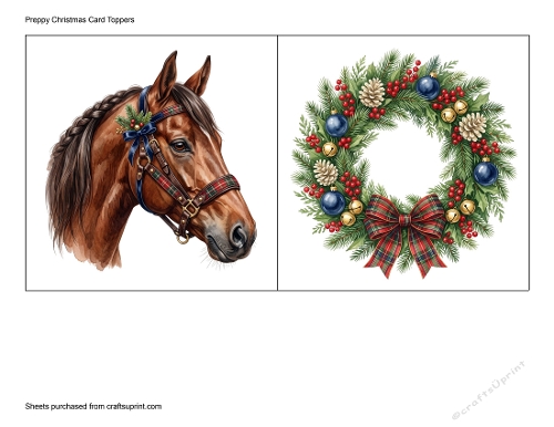 Preppy Christmas Card Toppers