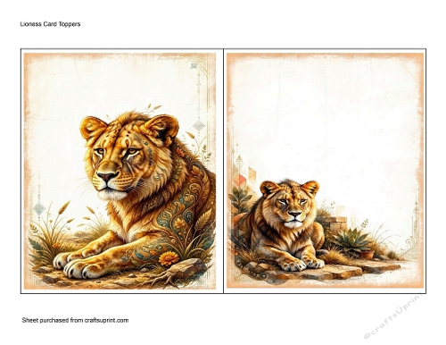 Lioness Card Toppers