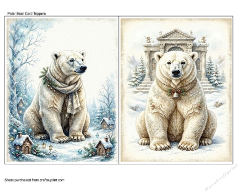 Polar Bear Card Toppers