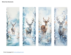 Winter Deer Bookmarks