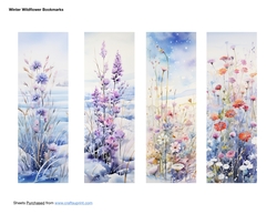 Winter Wildflower Bookmarks