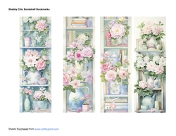 Shabby Chic Bookshelf Bookmarks