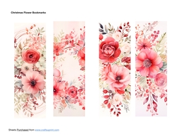 Christmas Flower Bookmarks