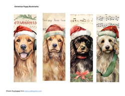 Christmas Puppy Bookmarks